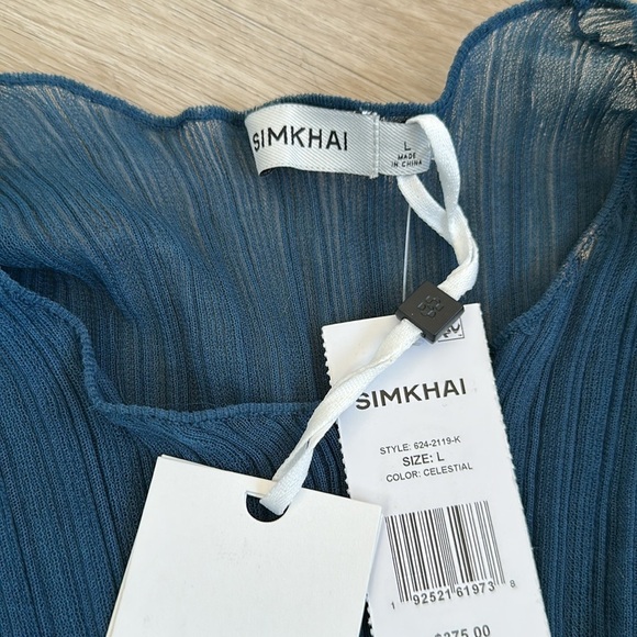 Simkhai Oakley Plisse Tank Color: CELESTIAL - Picture 7 of 9